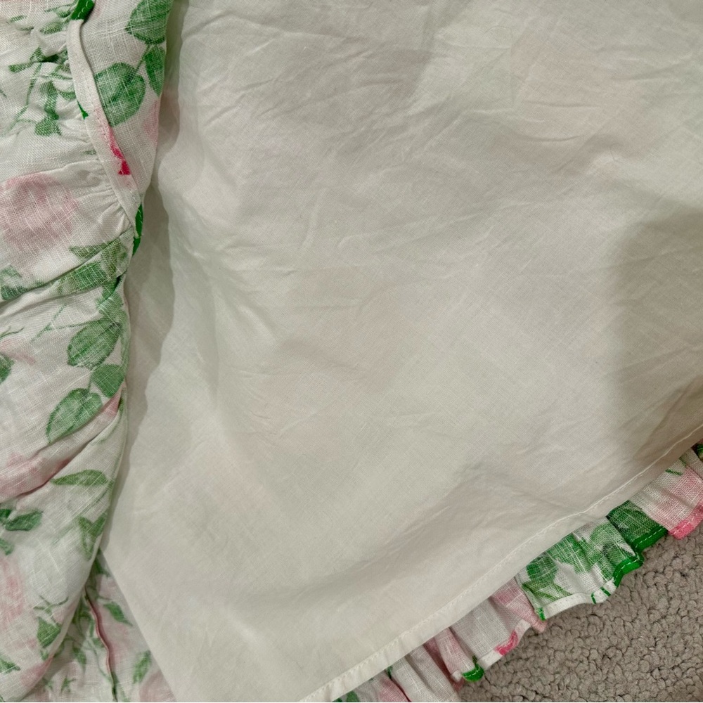 Hill House Paz Skirt in Pink Roses Size L - Picture 7 of 8